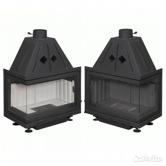 Угловая Каминная топка Альфа 700L