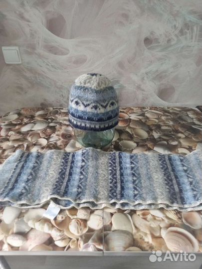 Комплект шапка и шарф женский