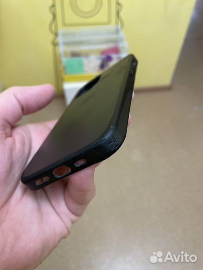 Apple leather case iPhone 12 чёрный