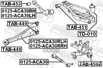 Тяга задняя поперечная С шаровой (toyota RAV4 A