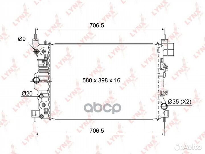 Радиатор chevrolet aveo 11- 1.6i 1.8i AT