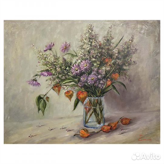 Картина маслом на холсте цветы