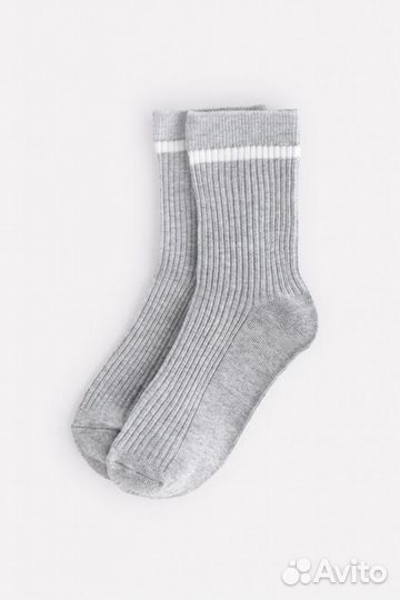 Новые детские носки крокид серые с полосой