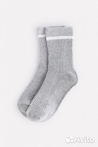Новые детские носки крокид серые с полосой
