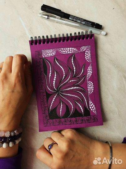 Картина узоры в стиле зенарт