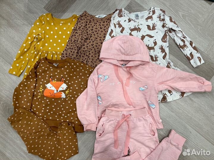 Пакет фирменных вещей для девочки 110 116