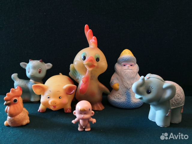 Резиновые игрушки пищалки винтаж