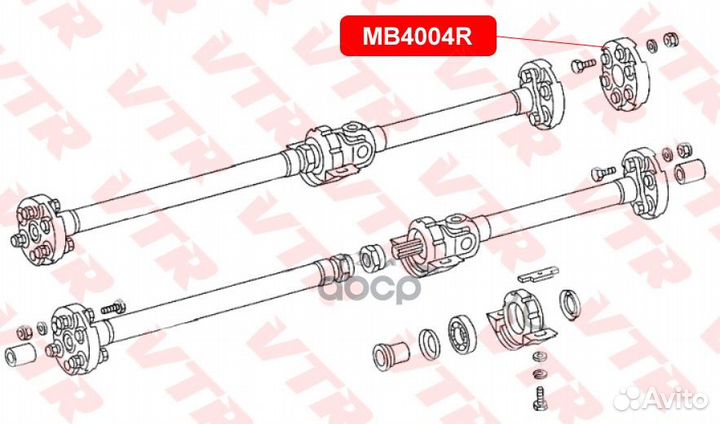 Муфта вала карданного MB4004R VTR