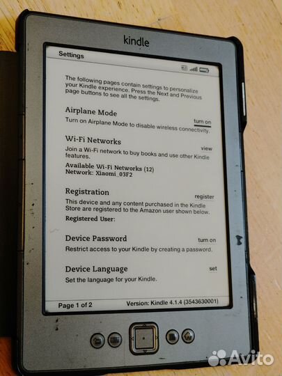 Электронная книга Amazon Kindle 4
