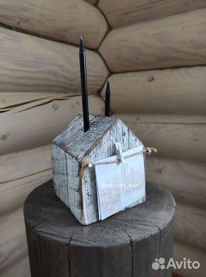 Домик-карандашница. Ручная работа