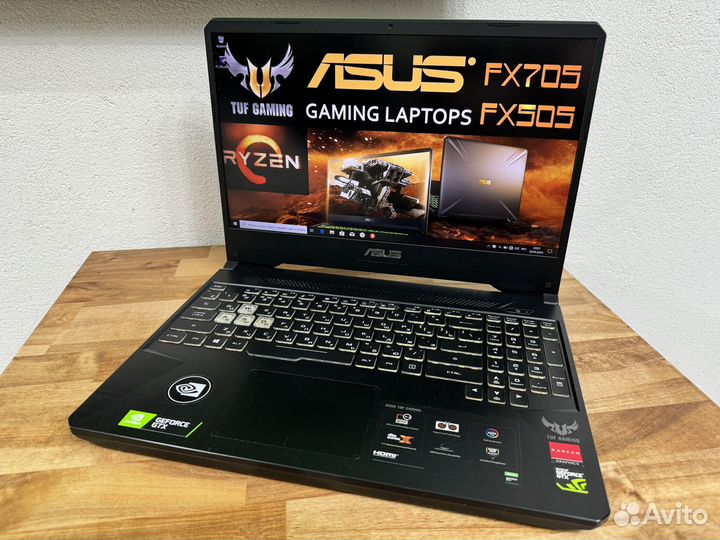 Монстр TUF Ryzen 5 8 ядер 12Gb GTX1650 SSD 512+HDD