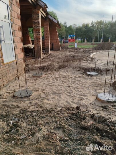 Столбчатый фундамент из гильз. Петрозаводск