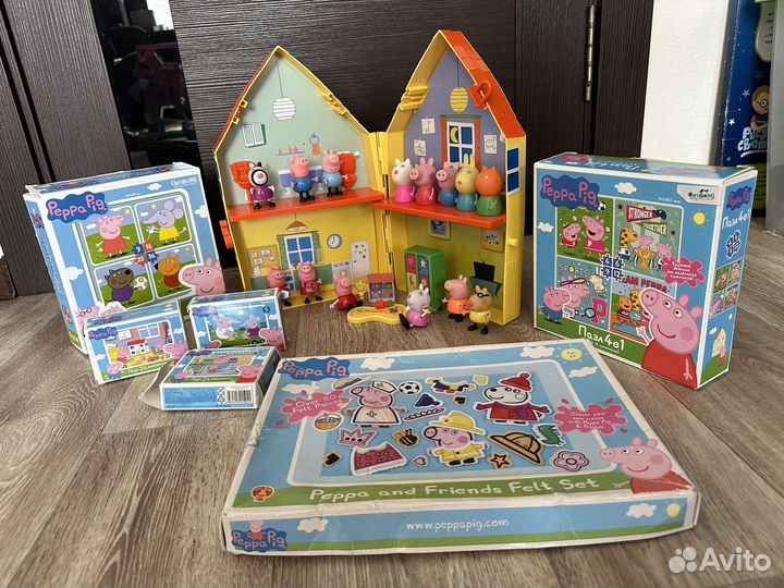 Домик свинки пеппы, фигурки, пазлы