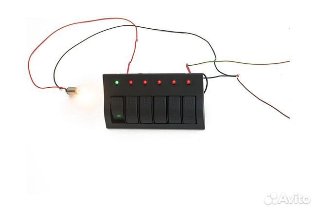 Панель бортового питания 6 переключателей,автоматы