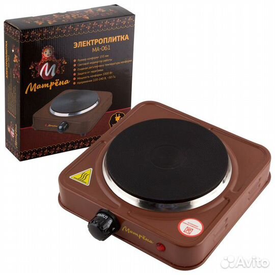 Плитка электрическая матрёна ма-061 1000Вт 1конф
