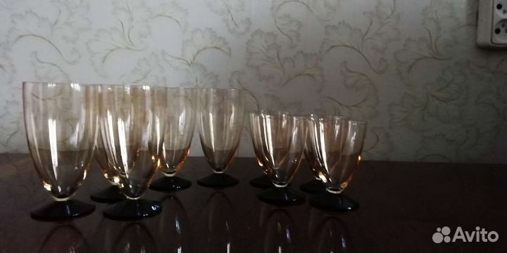 Фужеры цветное стекло СССР