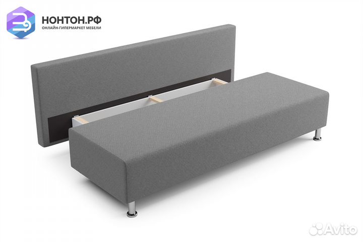 Диван еврокнижка Канна светло-серый