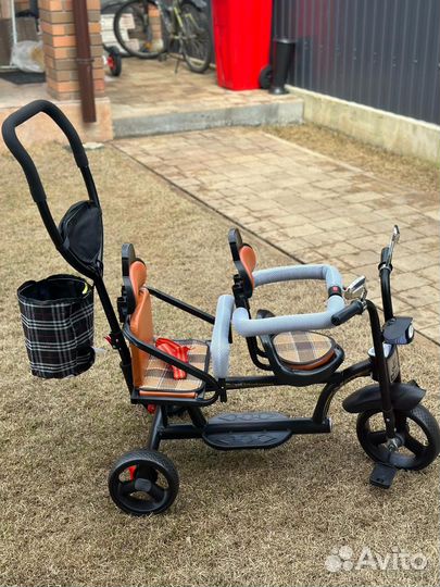 Велосипед коляска для двойни