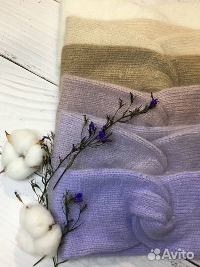 Повязка на голову из пуха норки