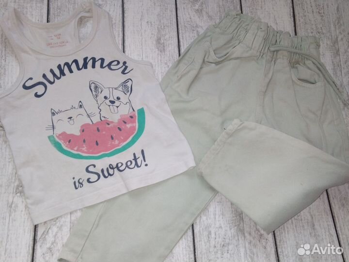 Брюки джинсовые для девочки размер 98