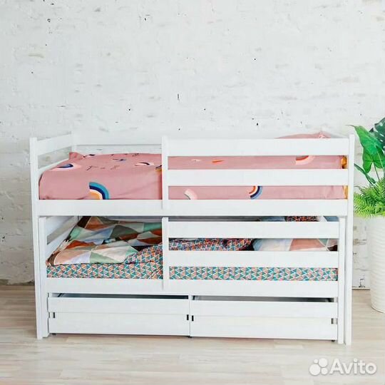 Кроватка для малыша матрешка эко берёза выдвижная