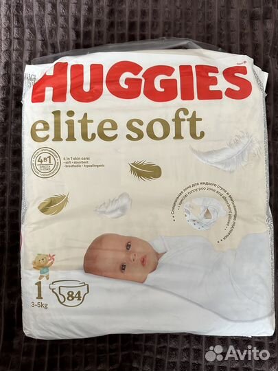 Подгузники huggies elite soft 1