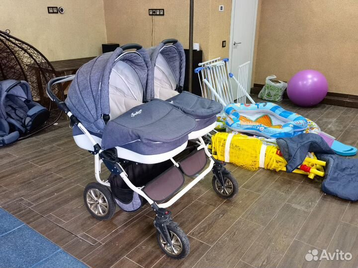 Коляска для двойни Indigo duo 2 в 1