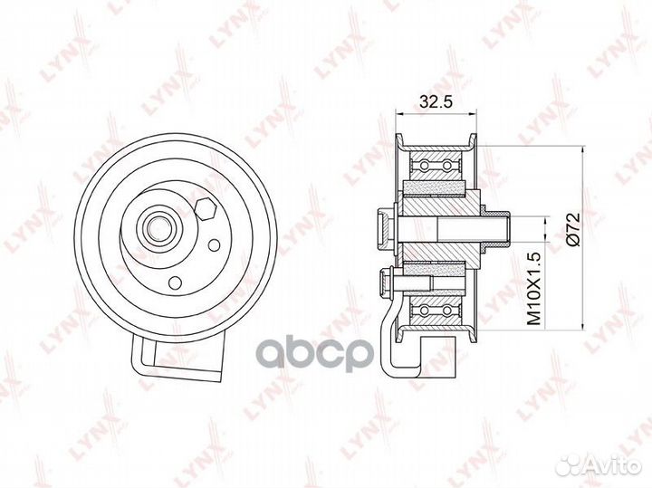 Ролик зубчатого ремня грм натяжной PB-1007 lynx