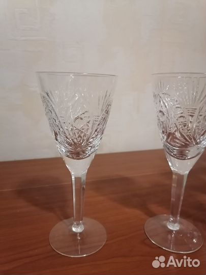 Шикарные Хрустальные фужеры СССР Новые