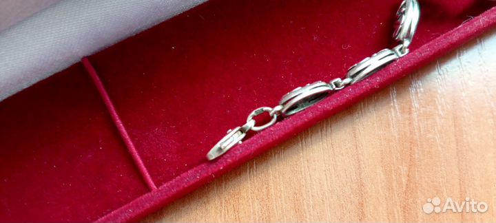 Серебряный браслет с фианитами