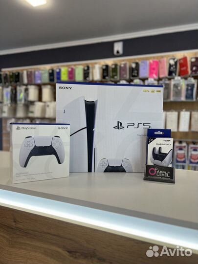 Sony PS5 Slim 1tb новая + док станция в подарок