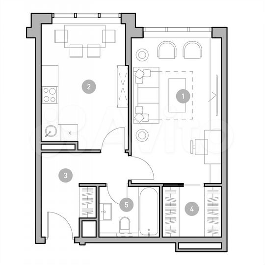 1-к. квартира, 45,1 м², 3/31 эт.