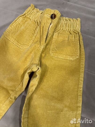 Вельветовые брюки для девочки 114 см