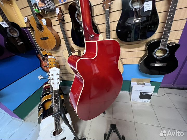 Акустическая гитара Elitaro огненная