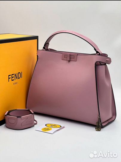 Сумка Fendi натуральная кожа 6 цветов