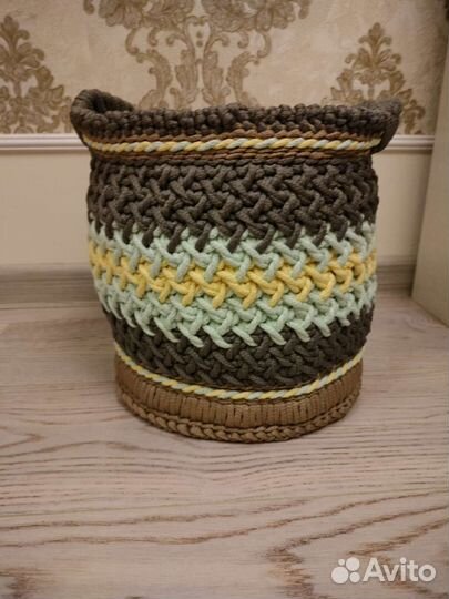Вязанные корзины