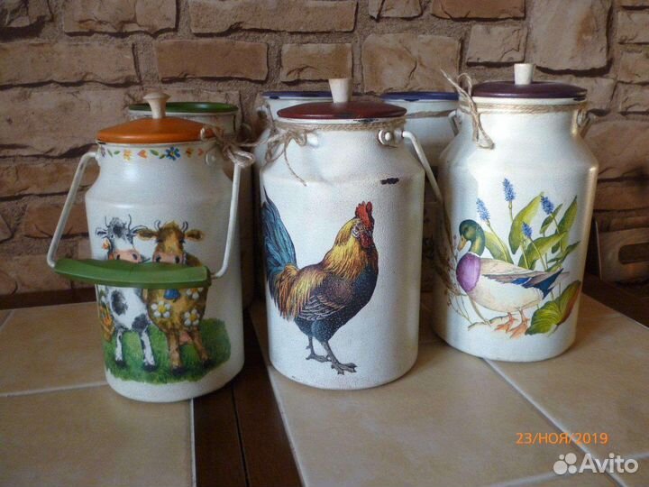 Бидон. Декупаж