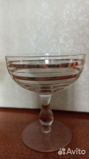 Шампанки СССР Креманки СССР Стекло Позолота Винтаж