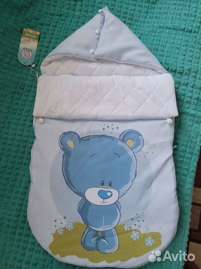 Продам летний конверт на выписку с х/б подкладом