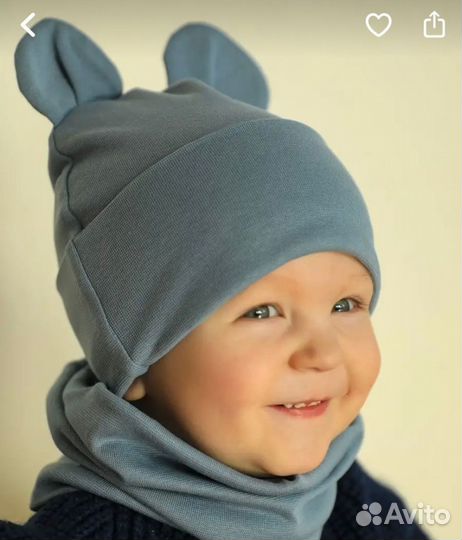 Комплект детская шапка и снуд