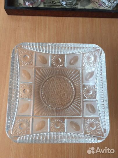 Блюдо хрустальное, фруктовница, салатник