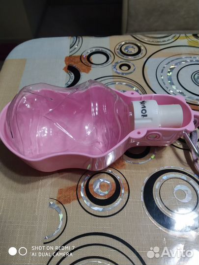 Переносная поилка бутылочка для воды для собак