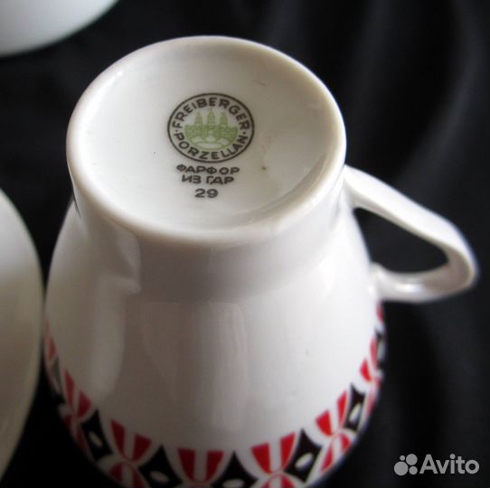 Сервиз кофейный, номерной. Freiberger, гдр. Винтаж