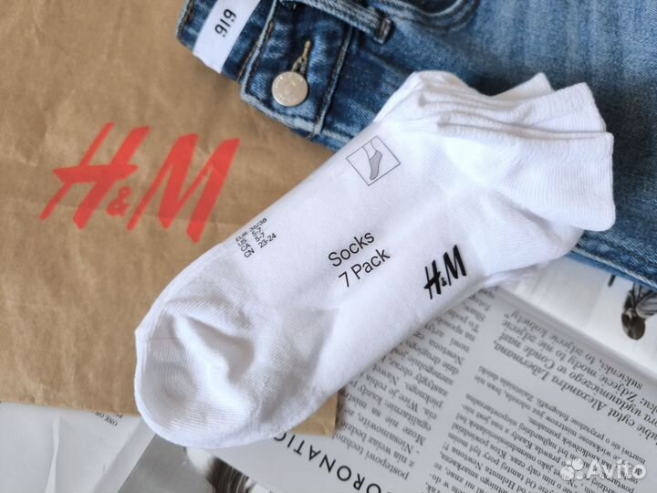 Носки HM новые 7 пар белые