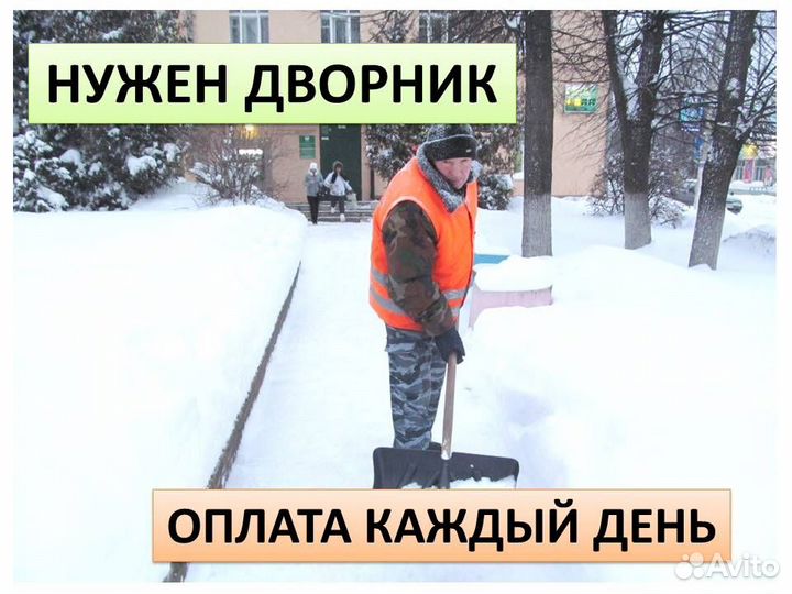 Работа дворник с ежедневной оплатой