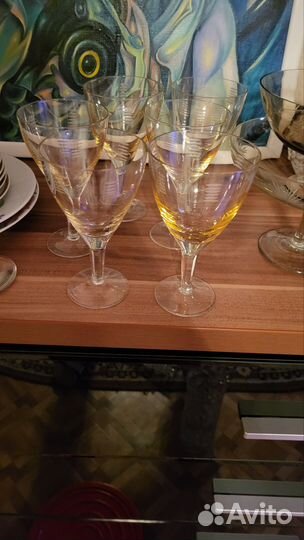 Цветное стекло бокалы большие СССР