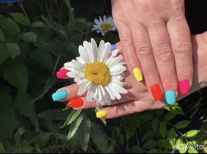 Наращивание ногтей,гель лак