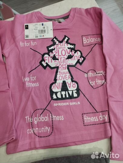 Спортивный костюм для девочки на флисе 128