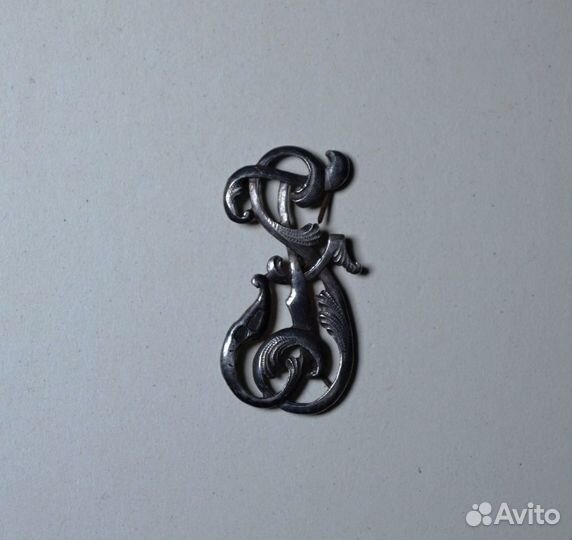 Старинный вензель(монограмма) серебро