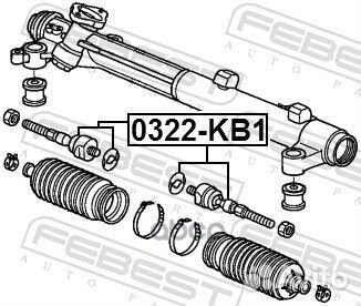 Тяга рулевая перед прав лев Febest